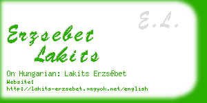 erzsebet lakits business card